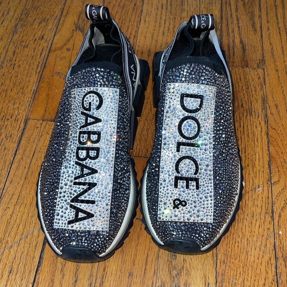 COPY - Dolce and Gabbana Sorrento slip on sneakers with fusible crystals